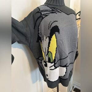 Authentic GCDS Tom And Jerry Turtleneck Sweater oversize fit, women/men unisex